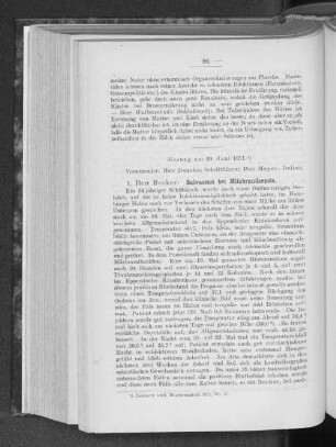 Sitzung am 20. Juni 1911.