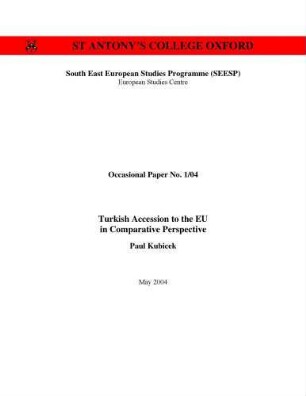 Turkish Accession to the EU in Comparative Perspective