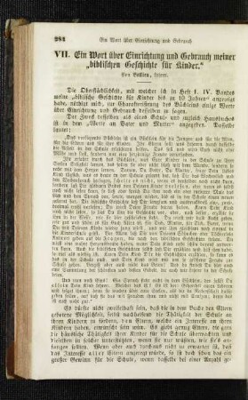 ¬Ein¬ Wort über Einrichtung und Gebrauch meiner "biblischen Geschichte für Kinder"