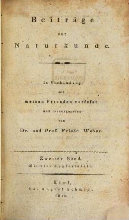 Beiträge zur Naturkunde. 2. 1810