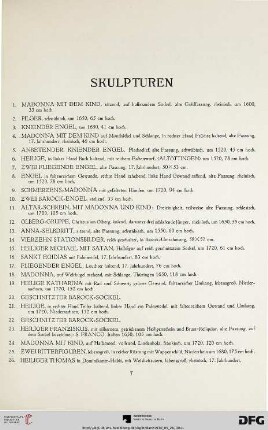 Skulpturen (Nr. 1-160)