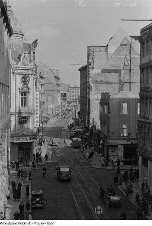 Leipzig-Zentrum, Grimmaische Straße. Ansicht mit Reichshof (Nr. 9)