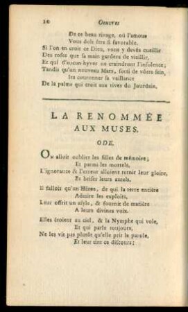 La Renommée Aux Muses.