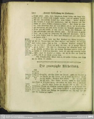 Die zwanzigste Abtheilung