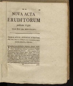 Thomae Bugge, Astronom. et Mathes.