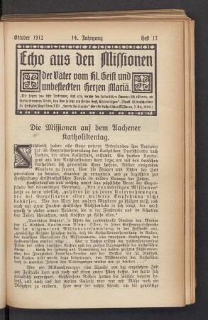 Oktober 1912. Heft 13