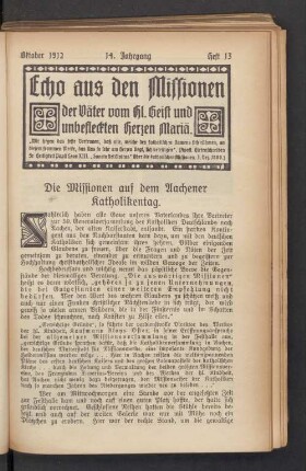 Oktober 1912. Heft 13