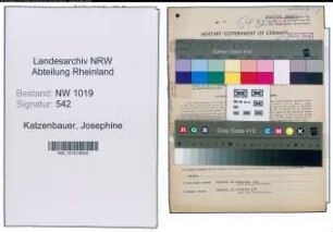 Entnazifizierung Josephine Katzenbauer , geb. 24.03.1893 (Lehrerin)