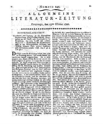 Pastoral-Klugheit nach den Churfürstlich Sächsischen Kirchenrechten. Zur legalen und vorsichtigen Amtsführung eines evangelischen Geistlichen in Chursachsen. Leipzig: Crusius 1786