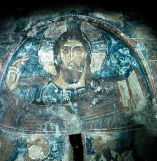 Kardaki, Astratigos-Kirche, Fresko in der Hauptapsis, Christus als Pantokrator