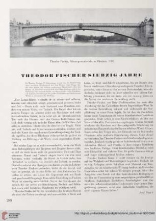 Theodor Fischer Siebzig Jahre