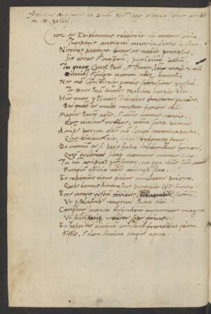 Ad Nicolaum Hieronymum cantilena I