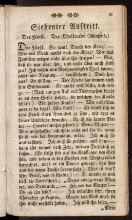 Siebenter Auftritt. Der Fürst. Der Edelknabe (schlafend.)