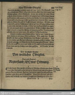 Der dreyßigste Artickel Von weltlicher Obrigkeit
