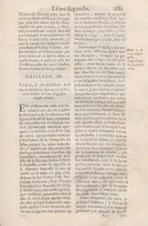 Capitulo XII. Vida , y martyrio de nueve christianos japones de la tercera orden de San Augustin nuestro padre