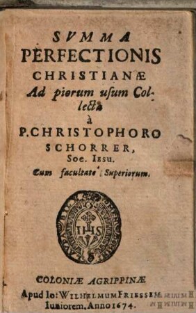 Svmma Perfectionis Christianae