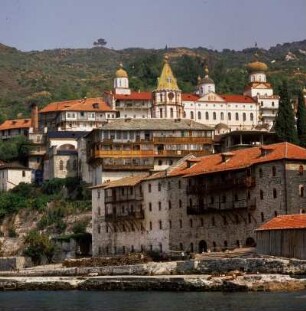 Griechenland, Athos, Kloster des Hl. Pantaleon oder auch Kloster Rossikon an der Westküste
