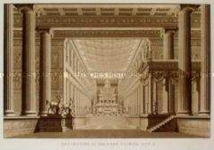 Olympia, Oper von Spontini - Bühnenbildentwurf zum 1. Akt (Tafel 4)
