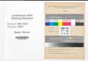 Entnazifizierung Werner Bauer , geb. 13.06.1912 (Oberleutnant)