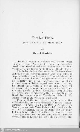 V. Theodor Flathe gestorben de 26. März 1900