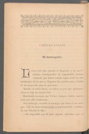 Capítulo LXXXVI - El desengaño