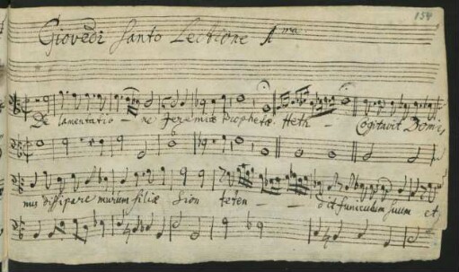 De lamentatione Jeremiae prophetae; B, bc; g-Moll