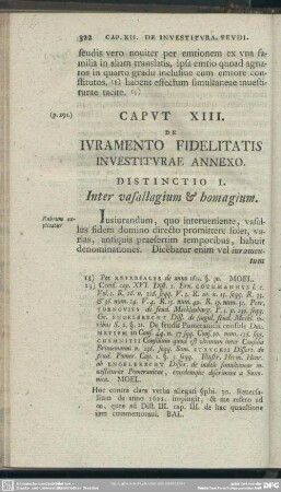 Caput XIII. De Iuramento Fidelitatis Investiturae Annexo