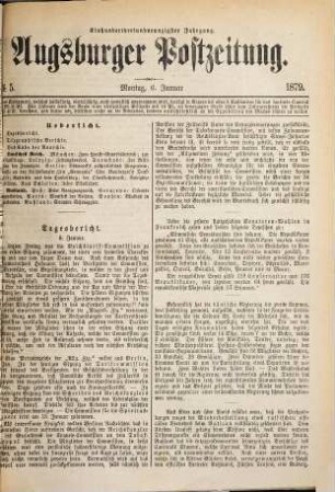 Augsburger Postzeitung, 1879 = Jg. 193, 1 - 4