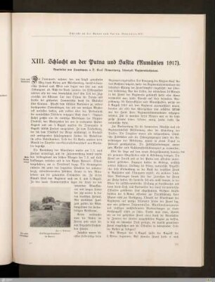 XIII. Schlacht an der Putna und Susita (Rumänien 1917)