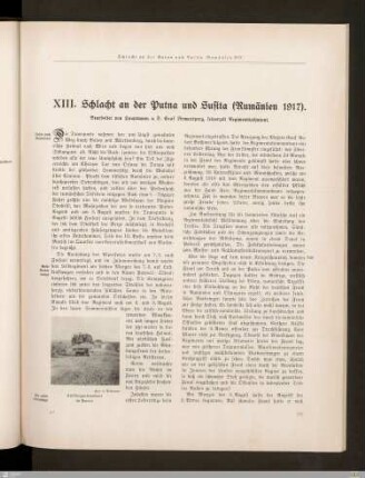 XIII. Schlacht an der Putna und Susita (Rumänien 1917)