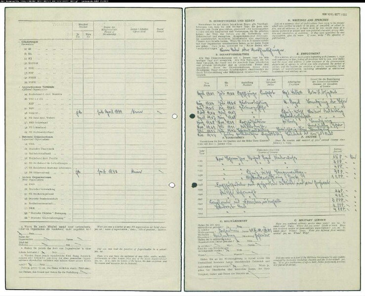 Entnazifizierung Horst Vogel , geb. 14.03.1913 (Gaertner)
