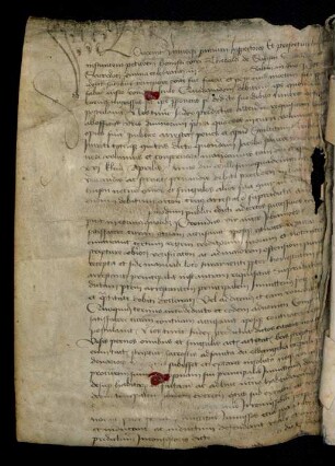 Urkunde des 15. Jahrhunderts, lat. (unvollständig)