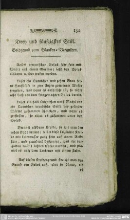Drey und fünfzigstes Stük. Goldgrund zum Blanken-Vergulden