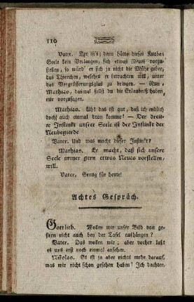 Achtes Gespräch.