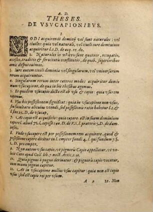 Disp. de usucapionibus, materia utili & quotidiana