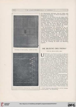 Die Bildung der Patina