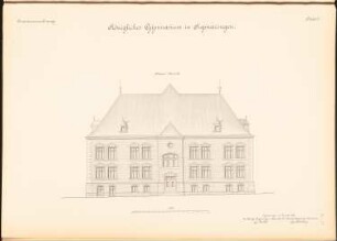 Gymnasium, Sigmaringen: Rückansicht 1:100