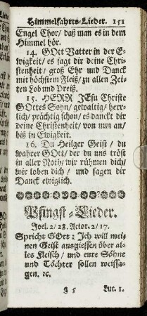 Pfingst-Lieder.