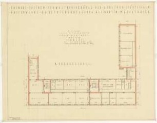 Berliner Städtische Wasserwerke, Berlin-Mitte Verwaltungsgebäude: Grundriss 1. Obergeschoss 1:100