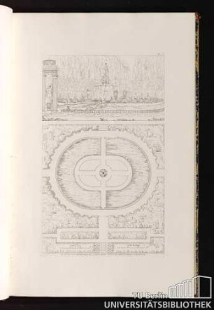 Pl. 8. Plan Et Vue Perspective De L'Isola Bella Dans Les Jardins Boboli, A Florence.