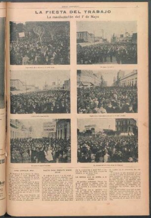 La fiesta del trabajo [Fotografías] : La manifestación del 1° de Mayo