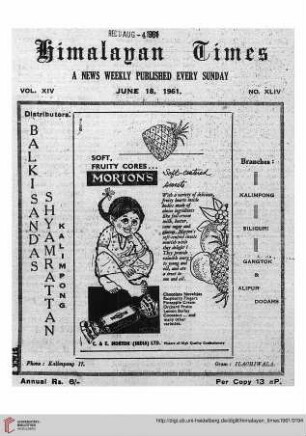 No. XLIV (18 June 1961)