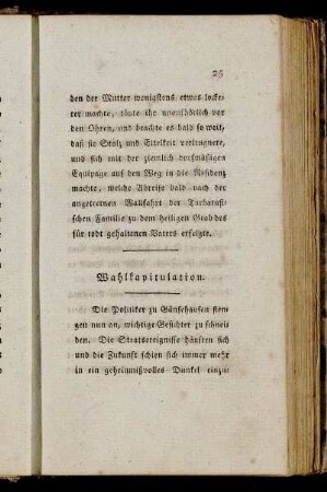 Wahlkapitulation.
