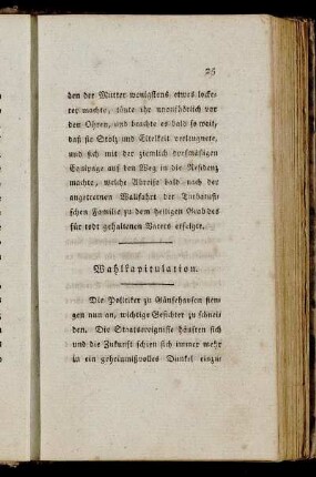 Wahlkapitulation.