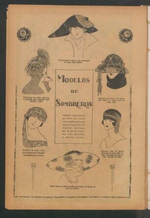 Modelos de sombreros - [Ilustraciones] : [Moda]