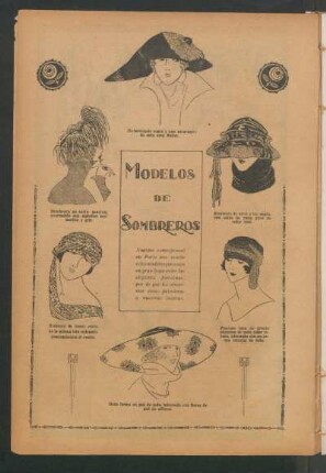 Modelos de sombreros - [Ilustraciones] : [Moda]
