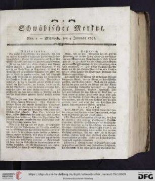 Januar (Nro. 2 - Nro. 13)