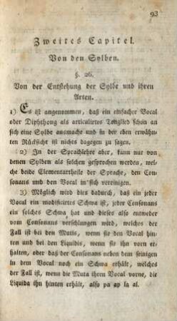 Zweites Capitel. Von den Sylben
