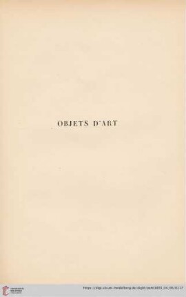 Objets d'Art (Nr. 130 - 216)