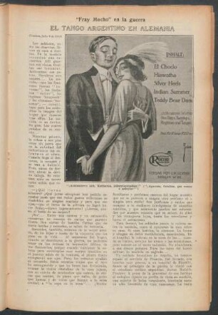 El tango argentino en Alemania : "Fray Mocho" en la guerra